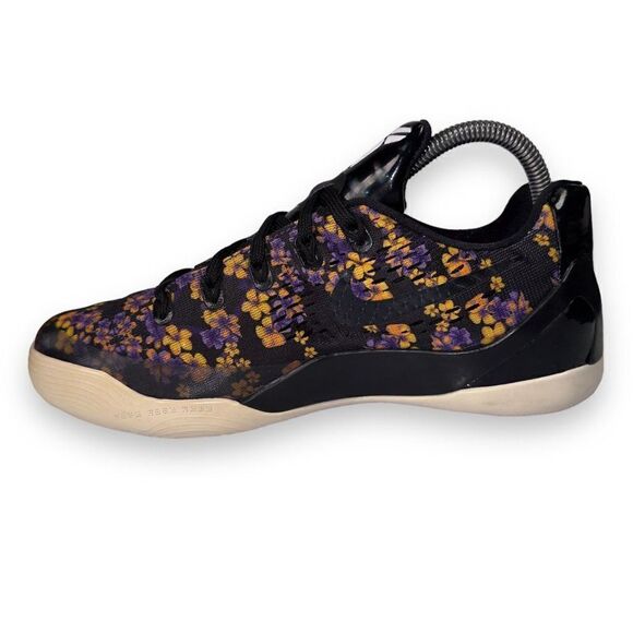 Nike Kobe 9 EM GS 'Floral' Basketball Sneakers 677619-001 Youth 6 Women's 7.5 - Picture 6 of 11